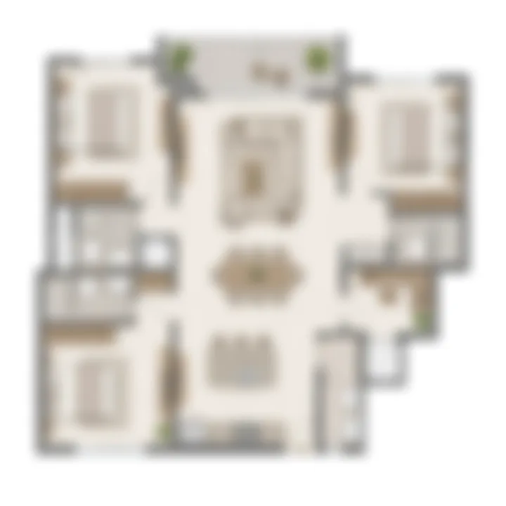 Purva Grand Hills 3.5 BHK floor plan at 1,940 to 2,100 sq ft